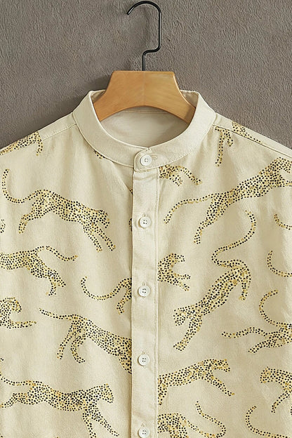 Men’s Leopard Print Shirt – Premium Aesthetic Casual Shirt