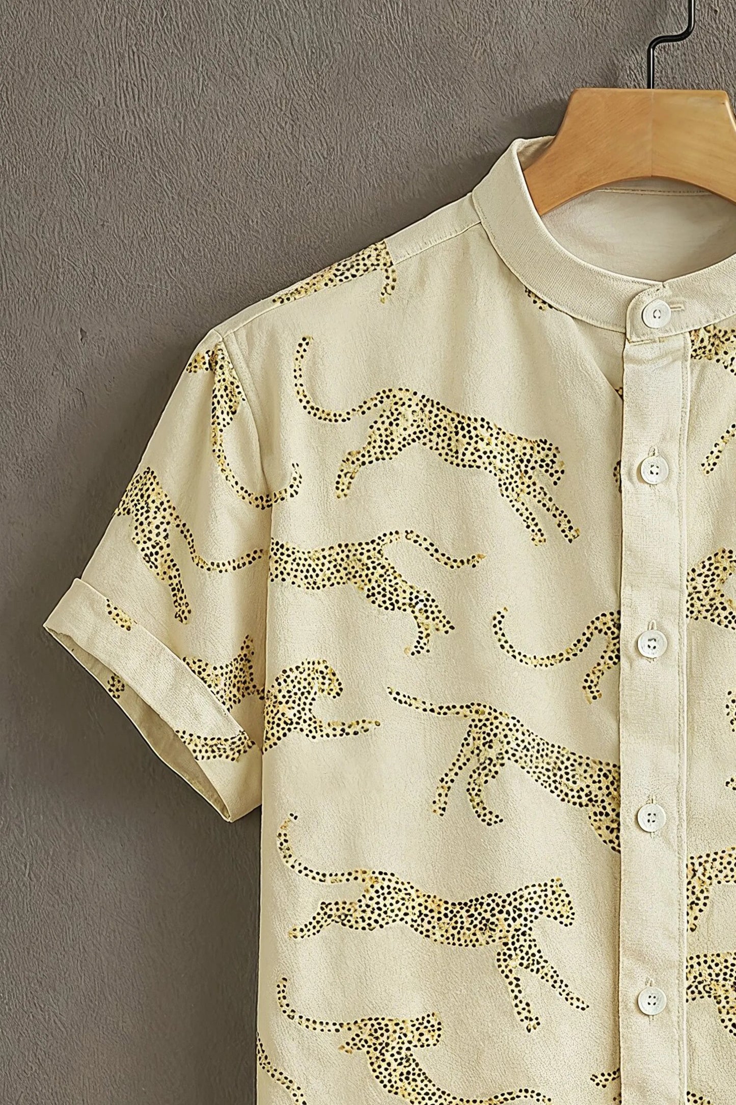 Men’s Leopard Print Shirt – Premium Aesthetic Casual Shirt