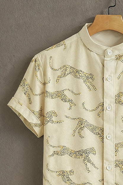 Men’s Leopard Print Shirt – Premium Aesthetic Casual Shirt