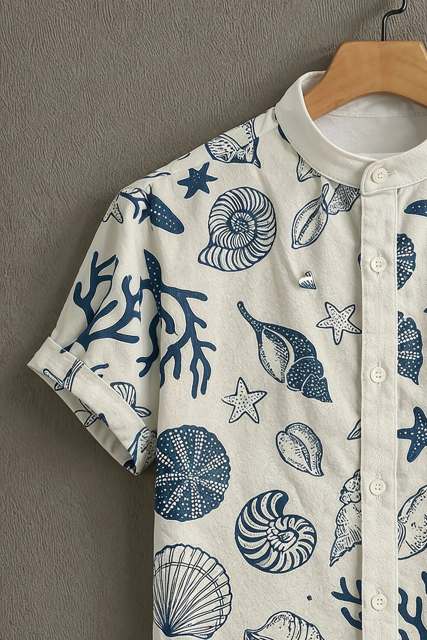 Men’s Ocean Print Shirt – Beach Style Casual Shirt
