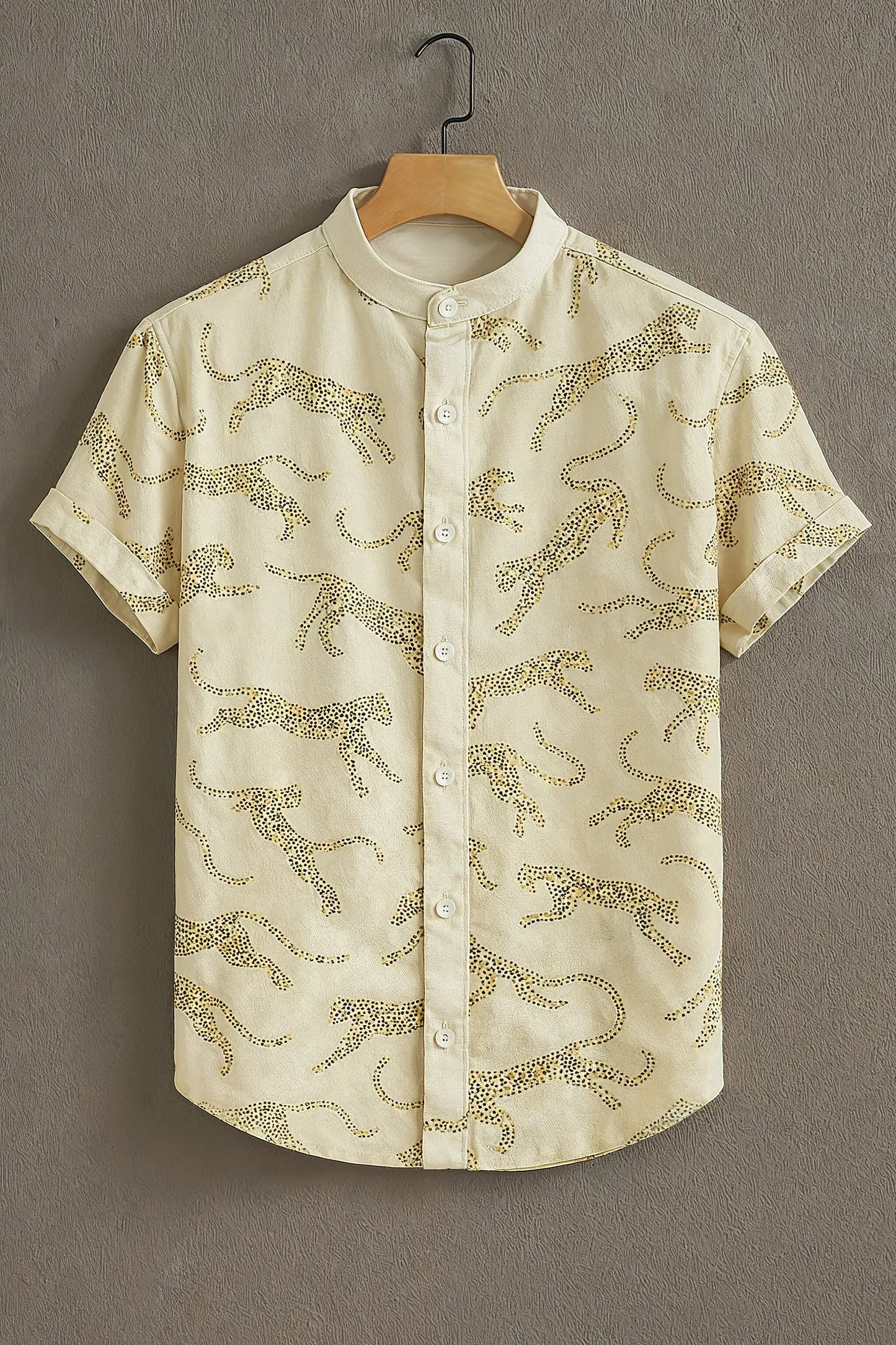 Men’s Leopard Print Shirt – Premium Aesthetic Casual Shirt